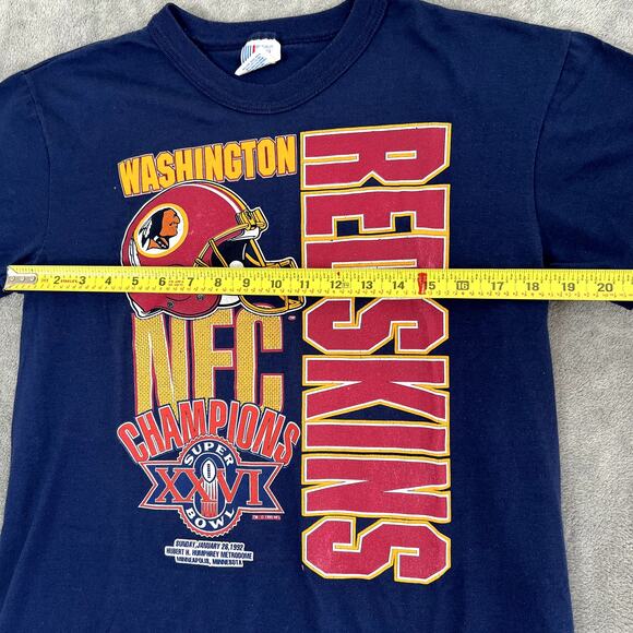 Vintage Redskins Super Bowl Tshirt 1992 Made in USA Collectible Mens S - Picture 3 of 8